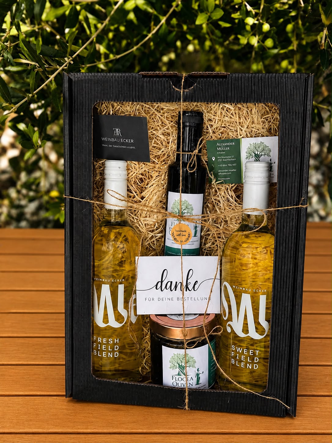 Geschenkbox Zweimal Weiß von Weinbau Ecker