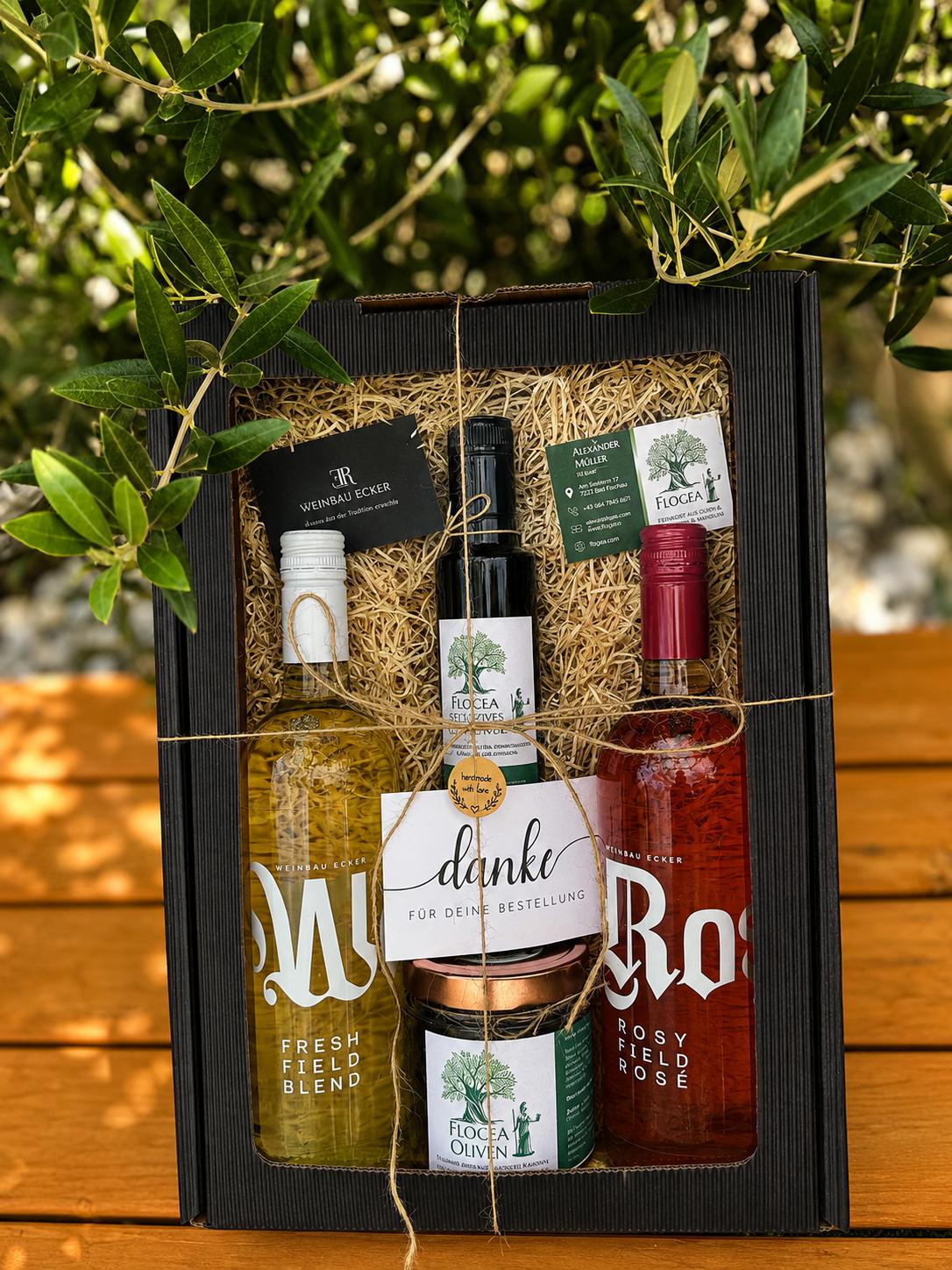 Geschenkbox Fresh & Rosé von Weinbau Ecker